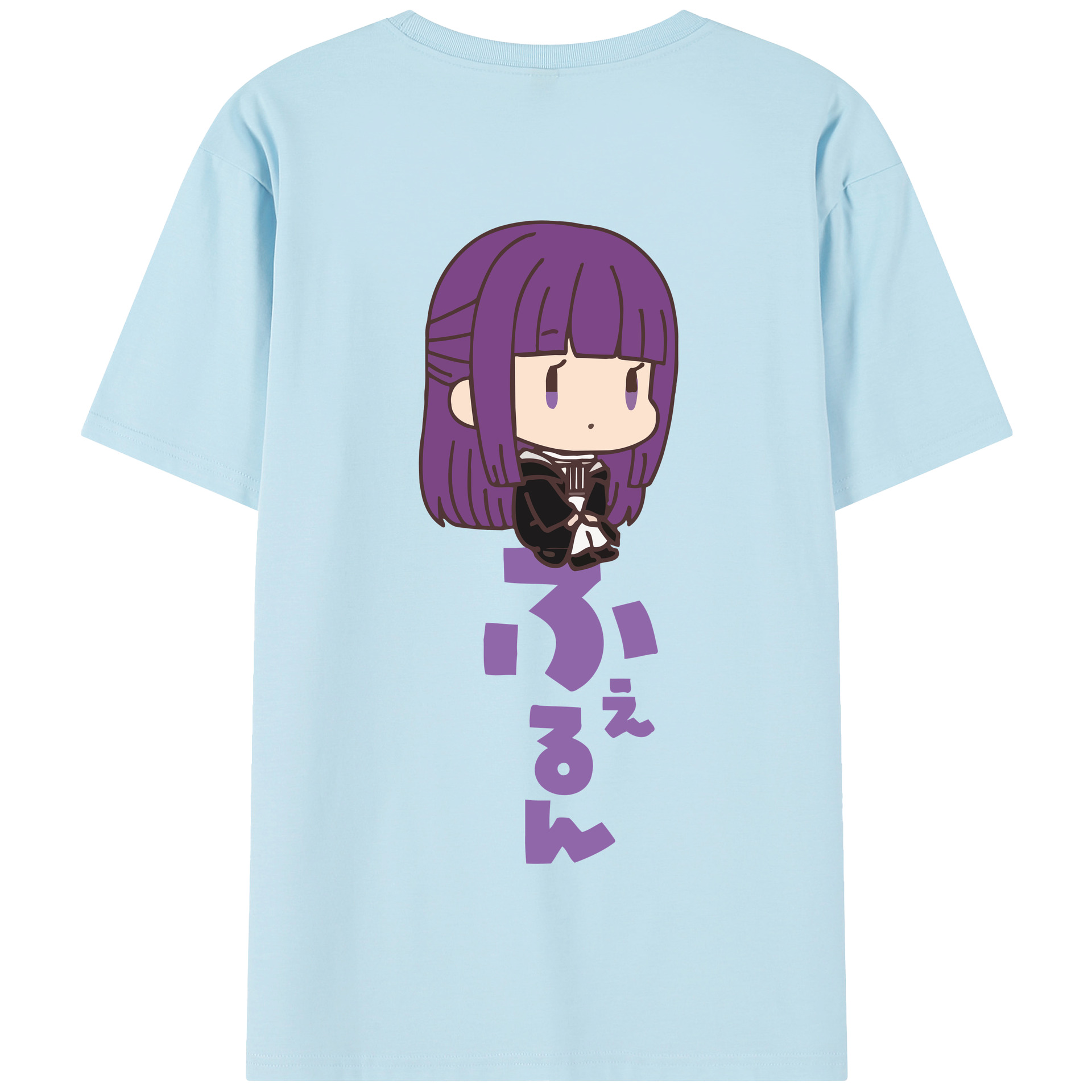 （画像用） 葬送のフリーレン Frieren 綿100％半袖Tシャツ（背面プリント）